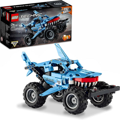 42134 Technic Monster Jam Megalodon 2 in 1, Da Monster Truck Camion Giocattolo a Macchina Low Racer Lusca, Idea Regalo per Bambini, Bambine, Ragazzi E Ragazze Da 7 Anni