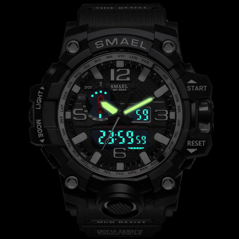 Men Sports Watches Dual Display Analog Digital LED Electronic Quartz