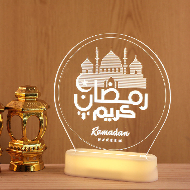 LED Ramadan Castle Moon Kerosene 3D Hanging Lamp