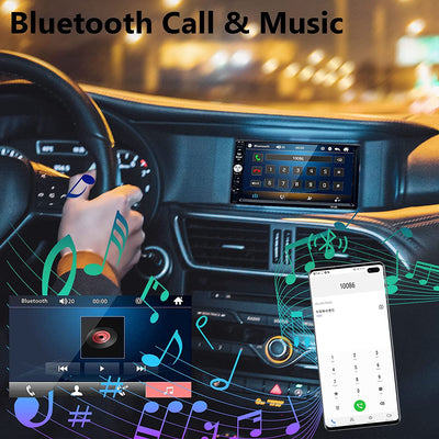 Autoradio 2 Din Bluetooth - Stereo per Auto Player Digitale Con Touchscreen Da 7 Pollici, Lettore Multimediale Auto Con Telecamera per Retromarcia, Telecomando, Supporta Mirrorlink/Fm/Usb/Aux/Tf/Swc