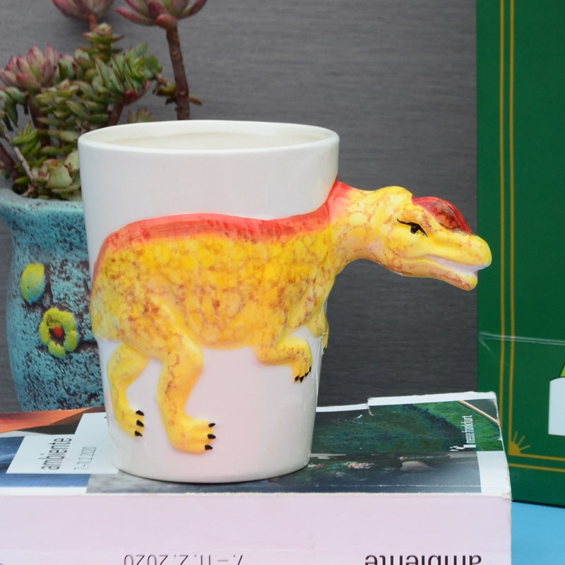 3D Ceramic Dinosaur Shape Cup Special-Shaped Hand-Painted