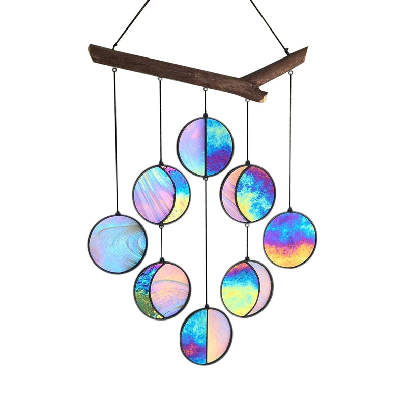 Hanging Ornaments Garland-Decor Mirror Art-Rainbow-Moon-Phase Boho Home Chic