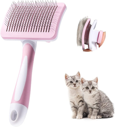 Spazzola per Gatti Cani,Autopulente Toelettatura Spazzola per Animali Pelo Corto/Lungo per Eliminare Pelo Superfluo Morto E Sottopelo,Spazzola Cane Autopulente,Non Graffiano Sulla Degli Animali