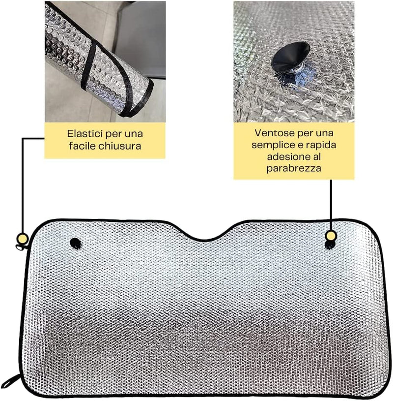 Accessori Auto Interni -Parasole Auto-Pieghevole -Riflettente-Contro Raggi UV-130X65 Cm