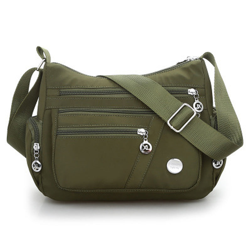 Nylon Multi-Compartment Casual One-Shoulder Messenger Bag