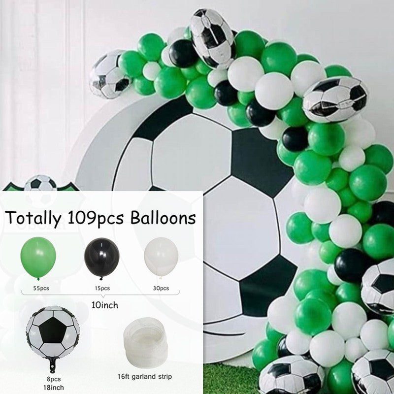 Scene Layout, Background Decoration, Football Latex Balloon Combination Suit