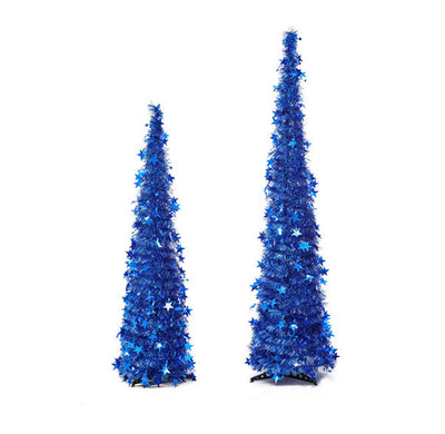 Artificial Tinsel Pop up Christmas Tree with Stand Gorgeous Collapsible Artificial Christmas Tree for Christmas Decorations