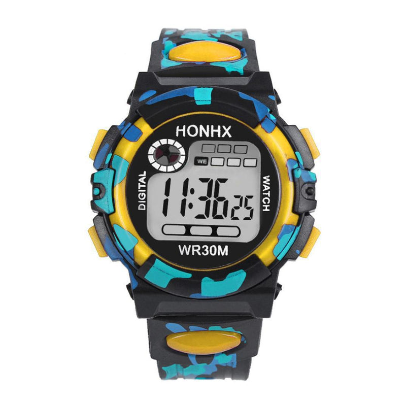 Digital Chronograph Calendar Waterproof One-Eye Camouflage Sports Watch