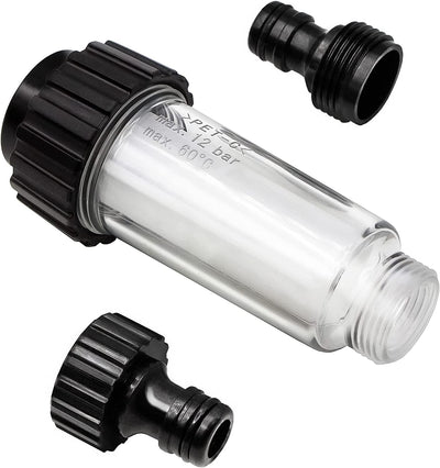 Filtro Dell'Acqua Con Adattatore 15648, 3/4", per Idropulitrice, Pompa O Camper, Adatto Anche per Kärcher 4.730-059.0