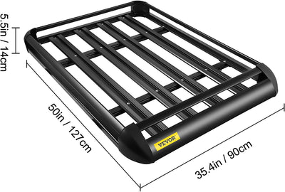 Portapacchi Da Tetto Portata 68Kg, Portapacchi Universale in Alluminio Con Barre XL-B, Stabile E Resistente, 51"X 40"