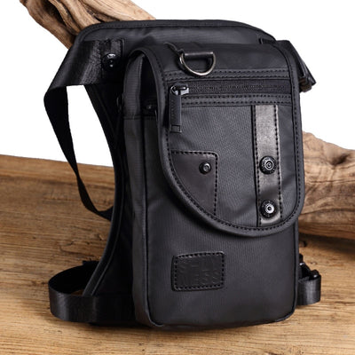 Flow Leg Bag Fashion Chest Bag Multi-Function Pocket Waterproof Nylon Material Lightweight Men'S Diagonal Package