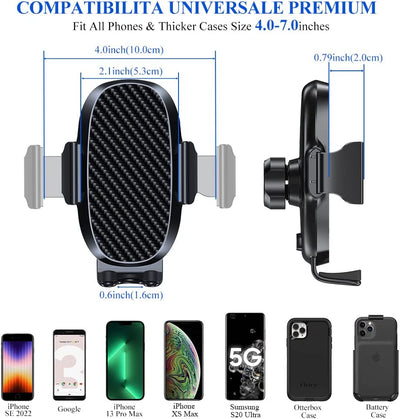 【2023-2A Generazione】 Porta Cellulare Auto E Supporto Telefono Flessibile per La Ventilazione Dell'Auto Porta Smartphone Universale Compatibile Con Iphone Serie 13/14 E Samsung