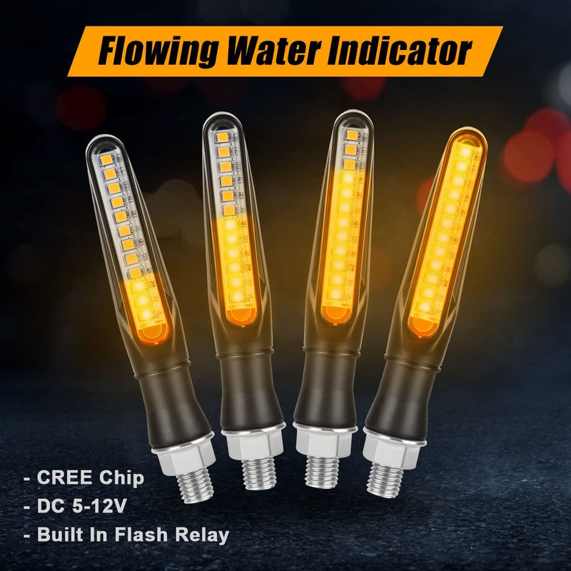 Indicatori Di Direzione Moto, 4PCS Universali Frecce LED Moto, 12V Indicatori per Moto Impermeabile