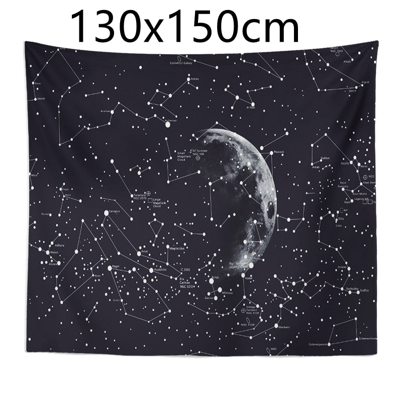 Constellation Tapestry Fantasy Starry Sky Blanket Galaxy Space Pattern Towel Wall Hanging Cloth Bedspread Bedroom Decoration