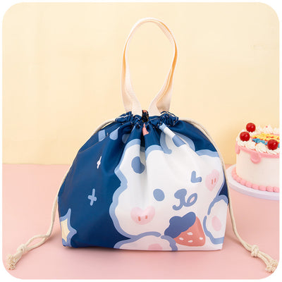 Cute Cartoon Waterproof Insulated Lunch Box Storage Bag