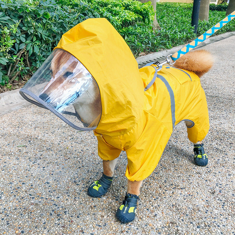 Shiba Inu Dog Raincoat Four-Legged All-Inclusive