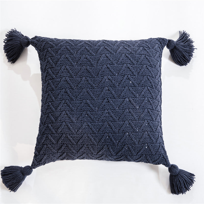 Chenille Knitted Quilted Pillowcase