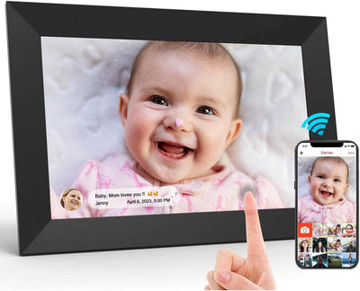 Cornice Digitale Wifi - 10.1 Pollici HD IPS Touch Screen Cloud Cornice Foto Digitale, Auto-Rotazione/Condividi Foto Con L'App Frameo
