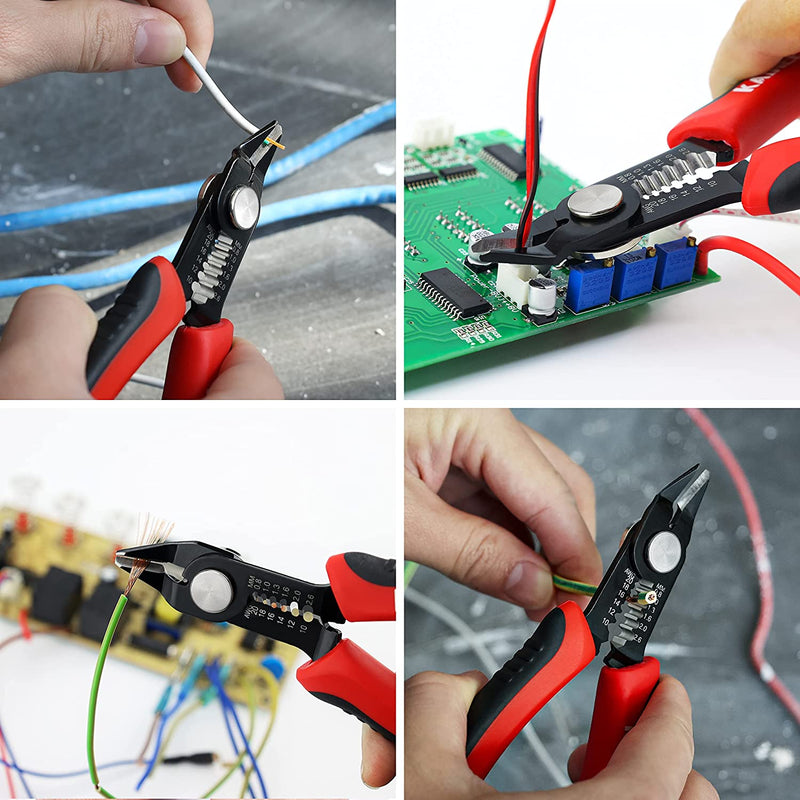 2 in 1 Pinza Da Taglio Diagonale, Tronchesina Da Elettricista per Tagli Di Precisione, Multifunzionale Pinza Da Taglio Diagonale, Spellafili E Tagliafili.
