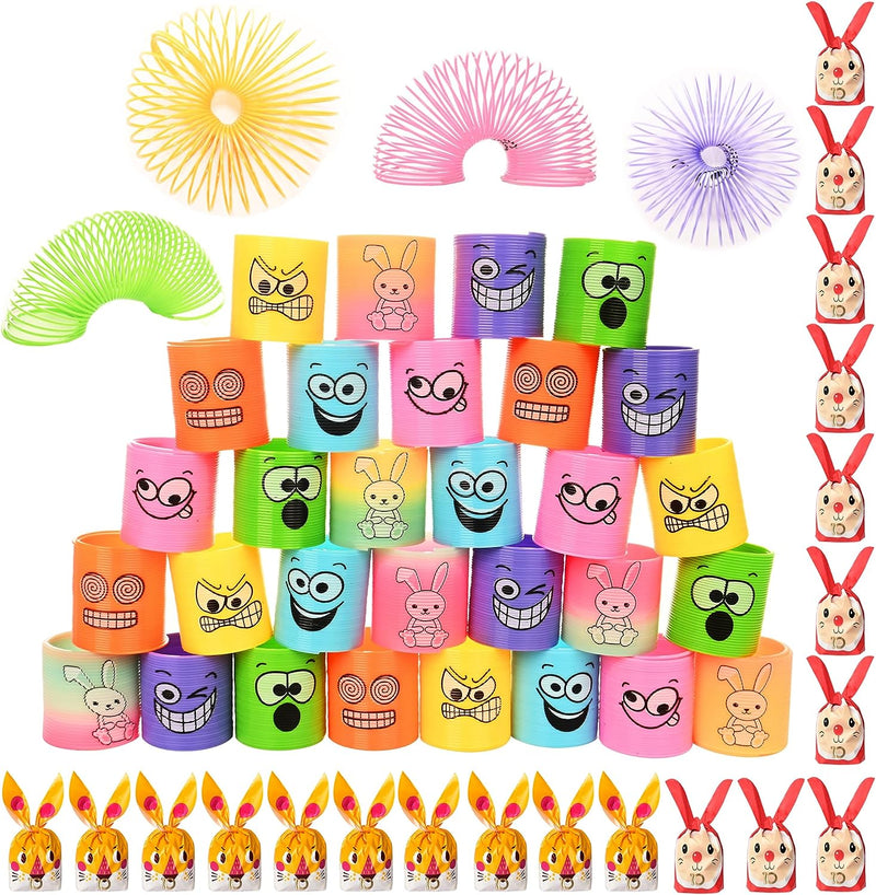 Molle per Bambini Gadget 30Pcs Regalini Fine Festa Compleanno +20Pcs Sacchettini Compleanno Bambina Invitati Idee Pensierini Dopo Molla Giocattolo Regalino 2 3 4 5 8 10 Anni Bambino Mini Giochi Kit