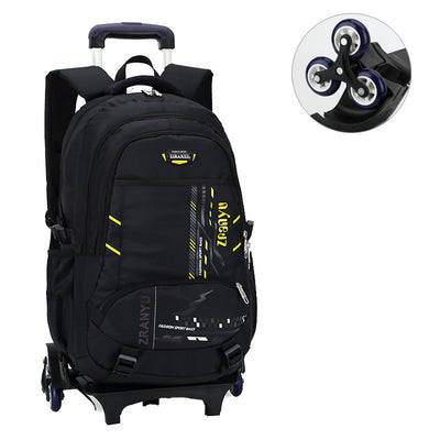 Lightweight Three Wheeled Children'S Trolley School Bag