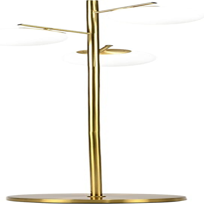 Lampada Da Terra Moderna Con 3 Punti Luce, Lampada a Piantana in Acciaio E Vetro, Ø27X169Cm, Oro