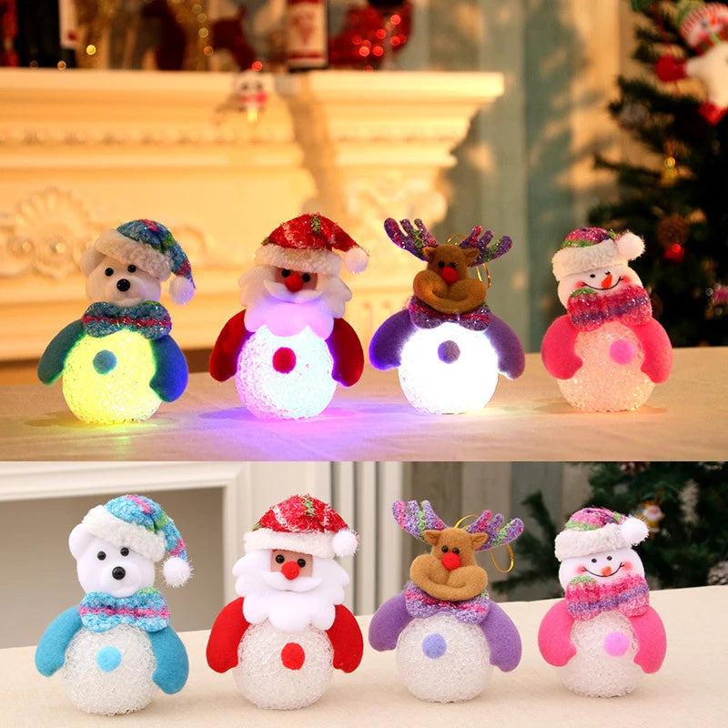 Christmas Luminous Pendant Santa Claus Snowman Bear Elk Lantern