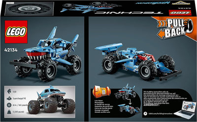 42134 Technic Monster Jam Megalodon 2 in 1, Da Monster Truck Camion Giocattolo a Macchina Low Racer Lusca, Idea Regalo per Bambini, Bambine, Ragazzi E Ragazze Da 7 Anni