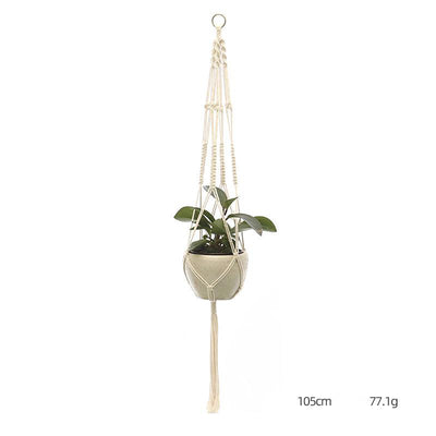 Custom Hand-Knitted Hanging Flowerpot Net Bag