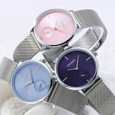 Spot Watch Mesh Woven Steel Belt Women'S Watch Ultra-Thin Fashion Watch Waterproof Quartz Watch Wholesale Women'S Watch 061A