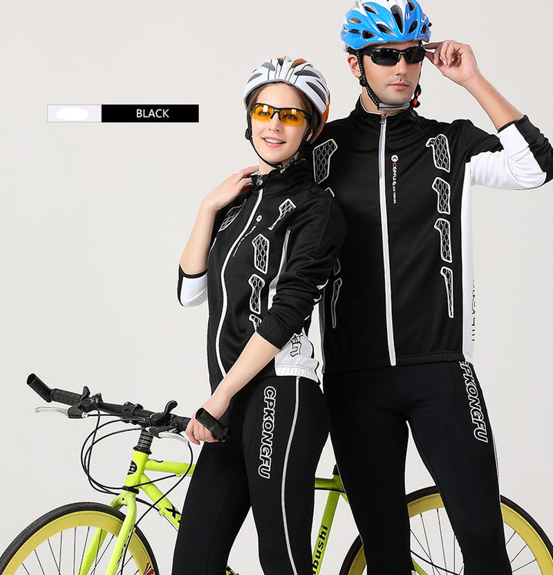 Spring and Autumn Bicycle Jersey Long-Sleeved Suit Men and Women Models Mountain Bike Team Version of Clothes Autumn and Winter Coat