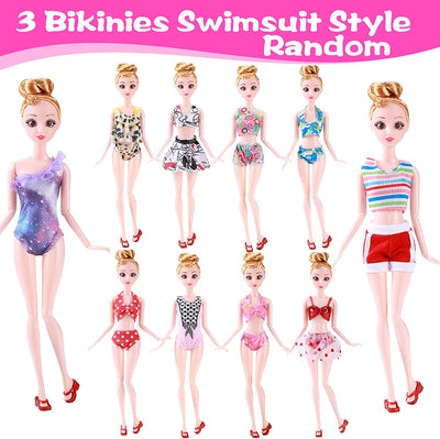 56 Set Abbigliamento E Accessori per Barbie Doll, Accessori per Bambole Mini Vestiti Abiti Pantaloni Bikini Scarpe Borsa Accessori per 11.5 Pollici Principessa Bambola (Consegna Casuale)