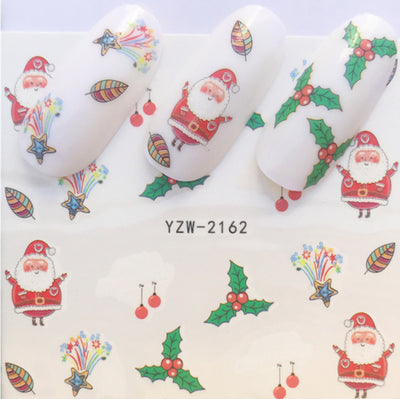 Explosion Models Christmas Series Water Transfer Nail Stickers Nail Stickers Full Stickers Nail Jewelry Watermark Stickers