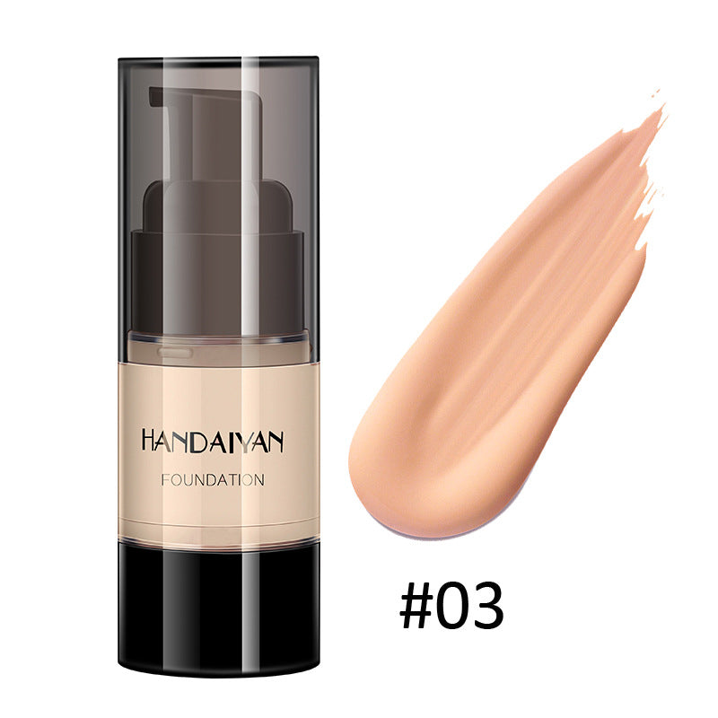 HANDAIYAN Full Cover Foundation Waterproof Moisturizer Fond De Teint Couvrant Face Liquid Foundation Base Makeup for Dark Skin