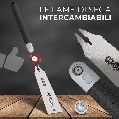 tec® Sega Giapponese Professionale - Sega a Dentatura Fine Ryoba Da 240 Mm - Ideale per La Lavorazione Del Legno E Della Plastica