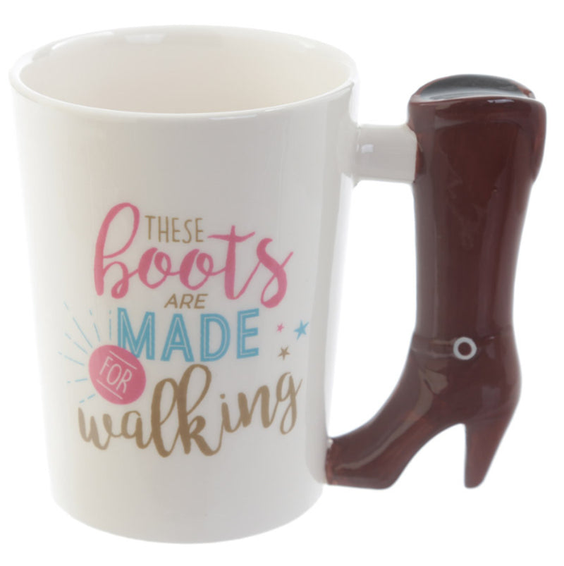 Cute Makeup Tools Mug Creative Boots High Heels Hair Dryer Scepter Handle Ceramic Mug