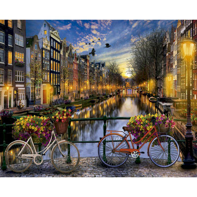 Factory Wholesale Cross-Border Digital Oil Painting Custom Diy Frameless Oil Painting Flower Landscape Character Animal Photo Decoration