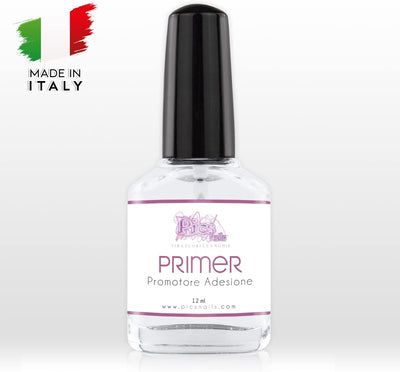 Primer Unghie Gel Professionale 12 Ml Di Alta Qualità - Promotore Adesione NON Acido per Gel Costruttori, Gel Color, Semipermanente, Acrygel, Acrilico, Smalti One Step