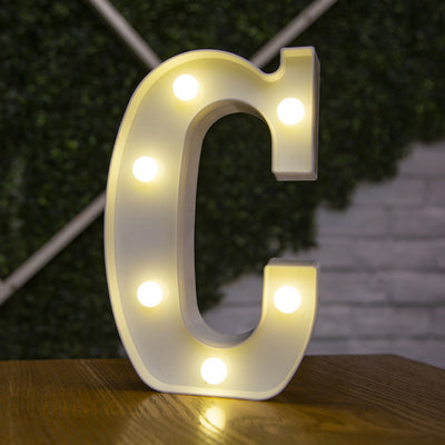 26 Letters White LED Night Light Marquee Sign Alphabet Lamp