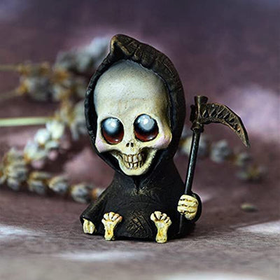 Baby Grim Reaper Ornament Gothic Death Statues Resin Art Craft Decoration Horror Halloween Desktop Statue Ornaments