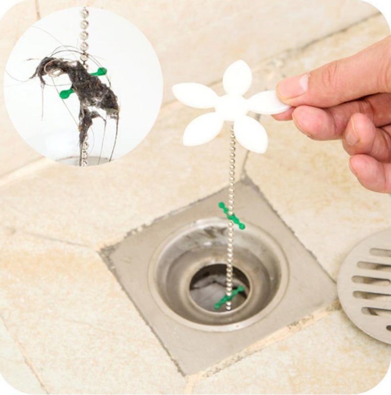 Asypets Cute Hose Cleaner Hair Cleaner for Sewer Floor Drain Anti-Blocking Dredging