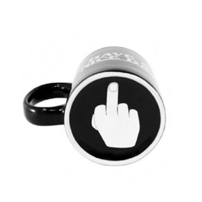 Character Ceramic Middle Finger Cup Coffee Cup with Middle Finger Up