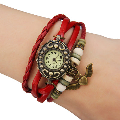 Angel Pendant Vintage Women'S Cuticle Bracelet Watch