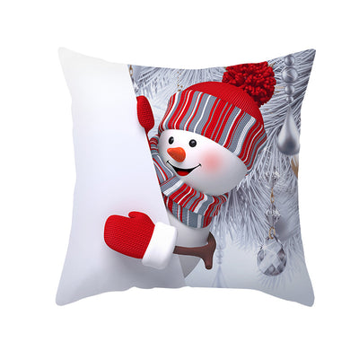 Christmas Snowman Series Peach Soul Pillow Case