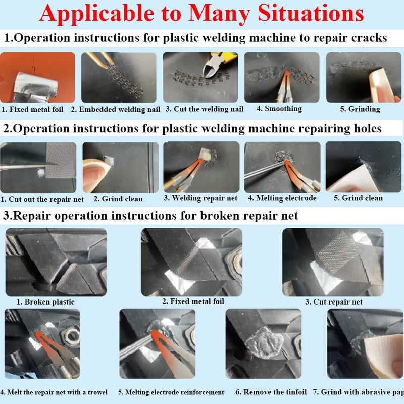 150W Saldatore per Plastica,2 in 1 Saldatrice Plastica,Kit Riparazione Paraurti Auto Con 800Pcs Graffette&7 Tipi Bacchette,Saldatura Plastica Caldo Cucitrice per Auto Paraurti/Ricambi