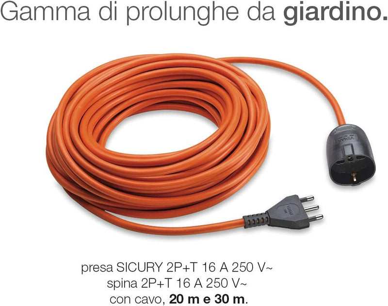 0R32399 Prolunga Elettrica Universale Con Cavo Da 30M 3G1,5S17, Arancione