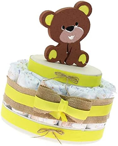 Idea Regalo Economico Neonati, Torta Pannolini Nascita O Baby Shower Bimbi (Torta Da 15 Pannolini)