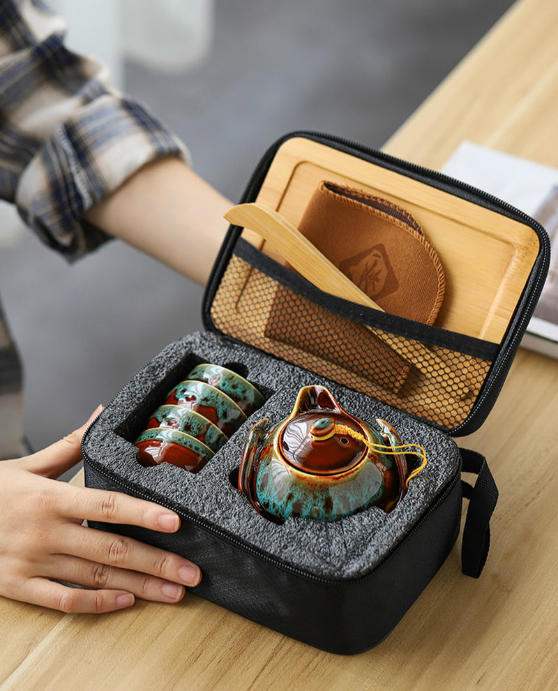 Complete Travel Kung Fu Tea Set Small Tea Tray Set