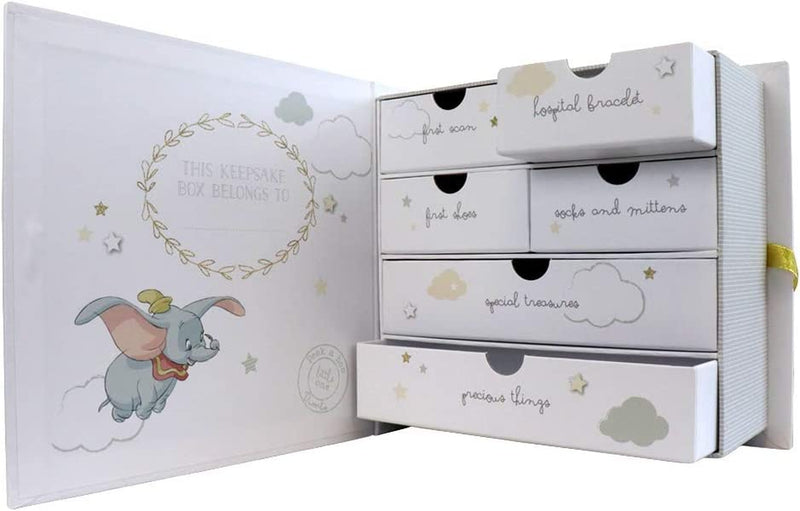 Dumbo - Magical Beginnings Paperwrap Keepsake Box - 6 Drawers, 200 G