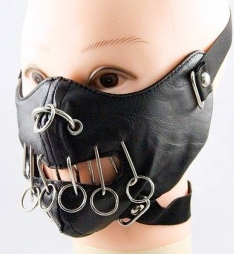 Fashion Personality Punk Trend Leather Mask Jewelry